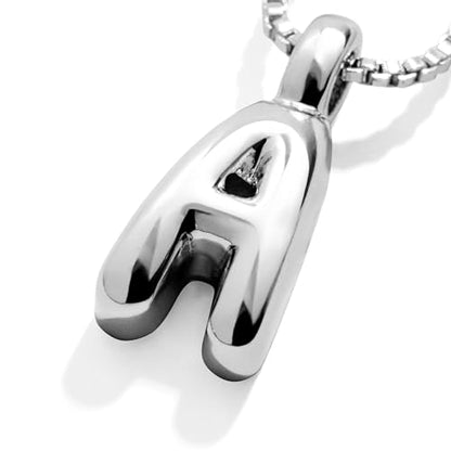 BaubleBar Gold-Plated Initial Necklace - Bubble or Signature Letter Pendant, 17-Inch Chain Necklace with Lobster Clasp, Fashion Jewelry, Perfect Personalized Gift for Women - color: A