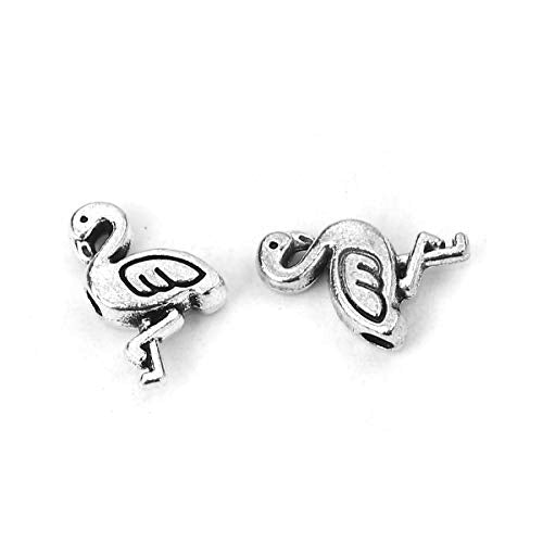 JGFinds Spacer Bead Animal Charms, 95 Pack with 1.3mm Hole (Flamingo) - color: Flamingo