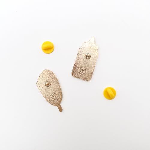 Enamel Pin Set (2 Pins Per Set) for Backpack, Bag, Lapel, Kawaii Button Collector - style: Corn Dog & Mustard