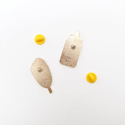 Enamel Pin Set (2 Pins Per Set) for Backpack, Bag, Lapel, Kawaii Button Collector - style: Corn Dog & Mustard