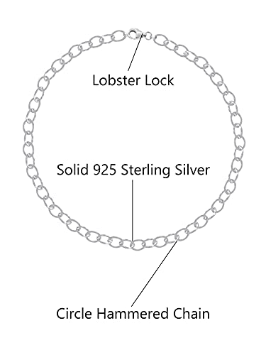 Savlano 925 Sterling Silver 9, 10 Inches Chain Anklet for Women Comes With a Gift Box - style: Circle/3.5mm