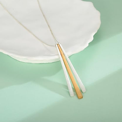 CLASSYZINT Long Silver Necklace For Women, Rope Chain Snake Chain With Pendant Necklace | Sweater Necklace | Teacher Gifts | Silver Pendants Necklace - color: Rope chain