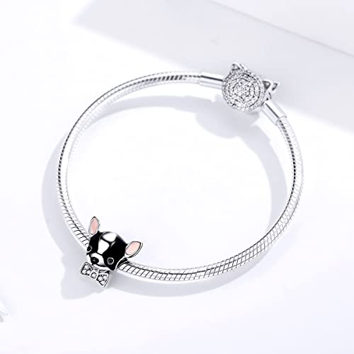 Charms for Bracelets and Necklaces Statue of Liberty CHARM and Family Clasp Safety Chain Charm Beads Charms Jewelry for Women - color: Dog Charm