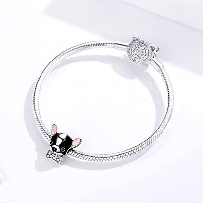 Charms for Bracelets and Necklaces Statue of Liberty CHARM and Family Clasp Safety Chain Charm Beads Charms Jewelry for Women - color: Dog Charm