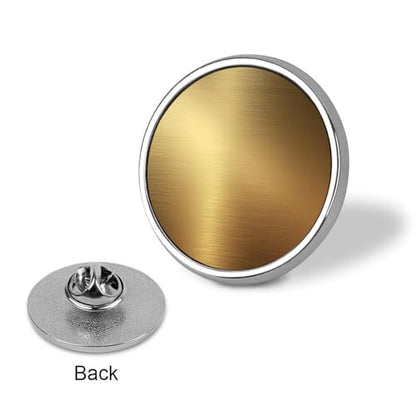 Minimalist Metallic Gradient Soft Gold Round Brooch for Men Women Fashion Badge Collar Pin Dress Jacket Backpack Accessories