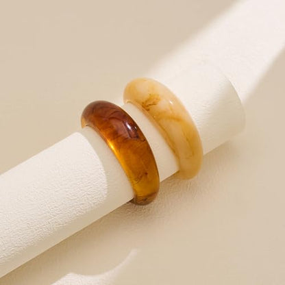 Chunky Acrylic Bangles Bracelets For Women Geometric Acrylic Resin Acetate Mottled Wide Bangle Bracelet Statement Colorful Bangles for Party - color: Cuff Bracelet-Brown