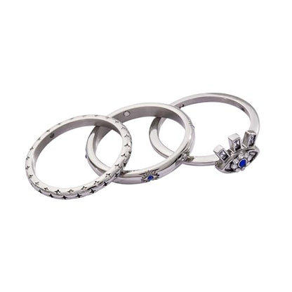 Alex and Ani Evil Eye Rings - style: Stacking Ring, Stainless Silver (Set of 3)