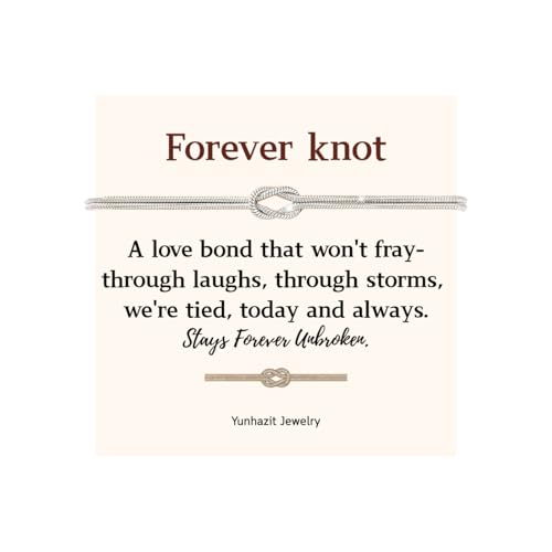 Matching Couple Bracelets – Infinity Promise Love Knot BFF Bracelets for Women & Men, Hypoallergenic Non-Tarnish Friendship Jewelry, Bestie Gifts, Forever Relationship Jewelry for Her/Him - color: Silver