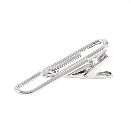 Novelty Silver Tone Paper Clip Tie Clip In Box