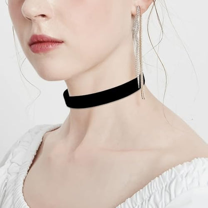3pcs Black Choker Necklace for Women Black Velvet Choker Set Layered Classic Chokers for Women Adjustable Gothic Lace Collar Necklace for Party Cosplay Christmas Birthday Jewelry Gifts