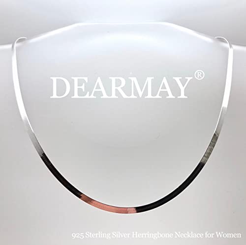 DEARMAY 14K Gold Plated Herringbone Necklaces for Women, Dainty Gold Snake Choker Chain Non Tarnish Trendy Simple Thin & Chunky Options Neckalce 1.5/3/5/6/8mm Chain Jewelry for Gifts - color: SL-3MM 16" Herringbone Necklace