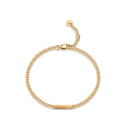 PAVOI 14K Gold Plated Lightweight Chain Bracelet | Bracelets for Women - style: Curb Link
