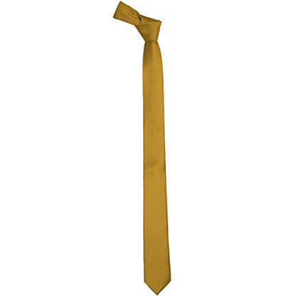 K. Alexander Skinny Ties - Multiple Solid Colors - Classic 2" width - color: Honey Gold