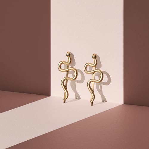 The Hair Edit Temptation Bobby Pins - Decorative Gold Metal Snake-Shaped Hair Clips