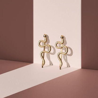 The Hair Edit Temptation Bobby Pins - Decorative Gold Metal Snake-Shaped Hair Clips