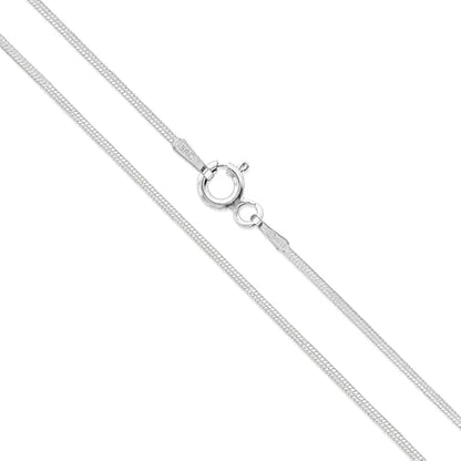 925 Sterling Silver Italian Snake Chain Necklace - Secure Lobster Clasp, Perfect for Layering - Durable Necklace & Bracelet Chains for Everyday & Special Occasions - size: 30, style: 0.7