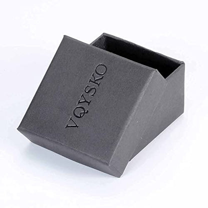 VQYSKO Plated Square Signet Ring | Stainless Steel Band for Men - color: Square Silve