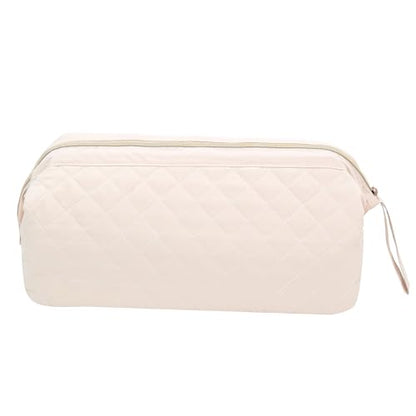 TeeYee Nylon Hair Tools Travel Bag for Dyson Airwrap Quilted Toiletry Bag | Travel Storage Bag for Shark Flexstyle/Curling Iron,Water-repellent,Wide-open,Well-structured,Heat-safe lining,001khaki - color: Khaki