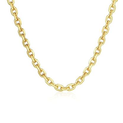 Moodear Layered Necklace for Women 14K Gold Plated/Silver Plated Cuban Link | Paperclip Chain Toggle Clasp, Chunky Layered Design, Fashion Jewelry, Daily Wear & Special Occasions - style: Gold Paperclip