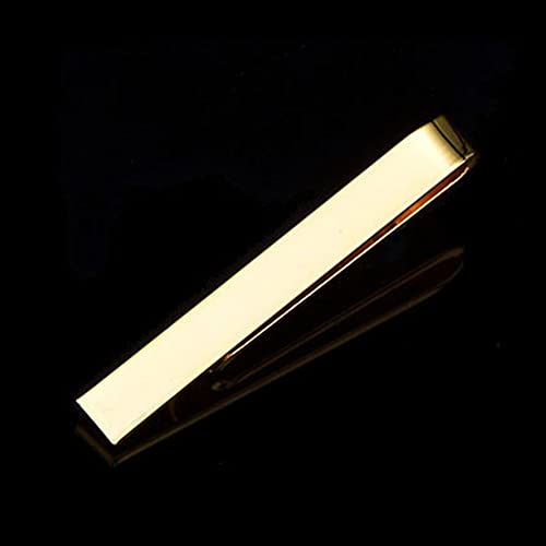 4PCS Tie Clips Mens Tie Clip Necktie Clip Simple Metal Clasp Clothes Pegs for Men Tie(gold)