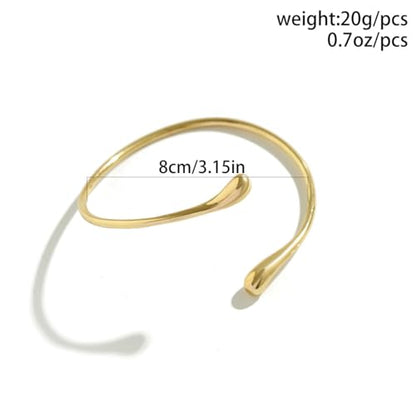 Todenb Upper Arm Cuff for Women Minimalist Adjustable Arm Band Gold Silver Arm Cuff Multi-Layer Arm Bracelet Upper Arm Jewelry - color: Gold Chunky