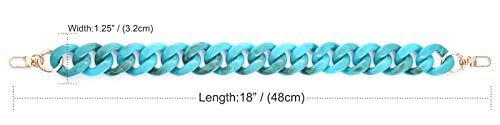 AUMEY Handbag Chain Straps Acrylic Purse Chain Strap Fashionable Replacement Purse Clutches Handles for Purse Handbags DIY Crafts, 15.7 inch of Each (03-Lake blue) - color: 03-lake Blue