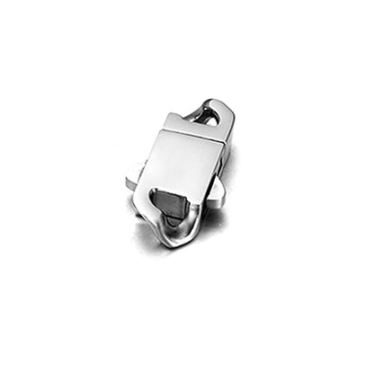 2 Sets Stainless Steel Spring Clasps Cuban Link Clasp for Chain Bracelet and Necklace Buckle Jewelry Making Supplies (7mm Wide, Mirror Steel) - size: 7mm Wide
