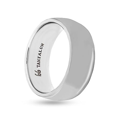 Boston Bay Diamonds Tantalum Comfort Fit Mens Wedding Band or Fashion Ring - 7mm & 8mm - Choice of Style - color: 8mm Low Dome