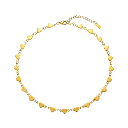 Stainless Steel Chain Ankle Bracelet for Women Adjustable Waterproof Anklet - color: Gold / Heart