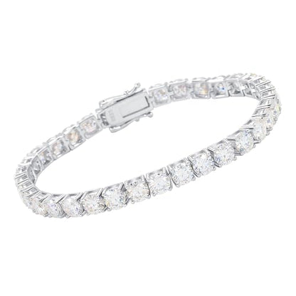 Gem's Beauty 925 Sterling Silver Tennis Bracelet Cubic Zirconia Silver Bracelets For Women 14k Gold Plated 6.5 inches-9 inches - color: 6MM, size: 8.5 inches