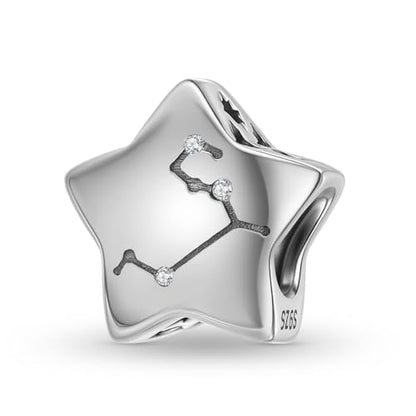 Constellation Charm 925 Sterling Silver Birthstone Bead for Pandora Charms Bracelet-Gift for Anniversary Birthday Christmas Day - color: Leo A