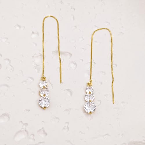 Pearl Earrings for Women Trendy, 14k Gold Plated Freshwater CZ Leaf Pearl Dangle Drop Gold Earrings Lightweight Hypoallergenic Stud Earring Bridesmaid Wedding Gold Jewelry for Women Gifts - style: style 5