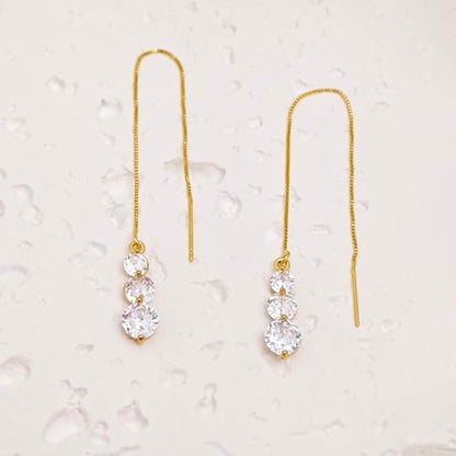 Pearl Earrings for Women Trendy, 14k Gold Plated Freshwater CZ Leaf Pearl Dangle Drop Gold Earrings Lightweight Hypoallergenic Stud Earring Bridesmaid Wedding Gold Jewelry for Women Gifts - style: style 5