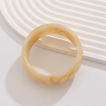 Colorful Acrylic Resin Open Cuff Bracelets Simple Transparent Chunky Thick Bangle Statement Irregular Geometric Resin Wide Wristband Chunky Acetate Wrap Cuff Bracelets - color: B-01
