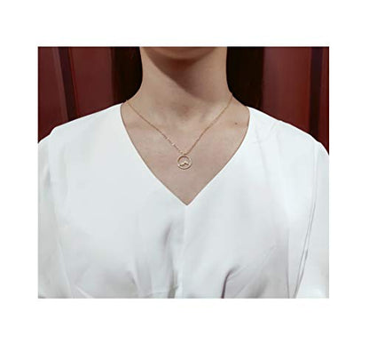 Baydurcan Friendship Anchor Compass Necklace Good Luck Elephant Pendant Chain Necklace with Message Card Gift Card - style: Mountain