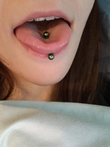 VCMART Nipple Rings Tongue Rings Stainless Steel 14G Straight Barbells Piercing Jewelry 12mm,14mm,16mm,18mm - color: 7 -silver & gold