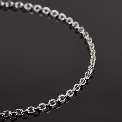 UMAOKANG Stainless Steel Chain for Jewelry Making Small Cable Chains Bulk | 16.4 Feet Silver Chain for Necklace DIY Jewelry Supplies Findings - color: 1.0 Silver Cable