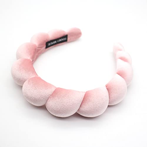 Headbands for Women, Cute Padded Fabric Hair Bands Wide Velvet Non Slip Headband Hair Accessories for Women Girls, Pink - color: Pink