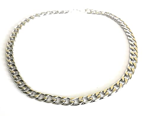 10 Inch Flat Chain Cuban Link Bright Stainless Steel Anklet Hypoallergenic Ankle Bracelet Gift Boxed Poolside Jewelry