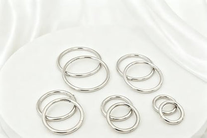 16Gauge earrings nosering clicker hoop Hypoallergenic body piercing ring | 6-14mm/6-12mm/Stainless Steel Gold/Silver,Septum Rings Hinged Clicker, Helix Cartilage Daith Tragus,Sleeper Hoop,Piercing - color: 16G 6-8-10-12-14mm Silver