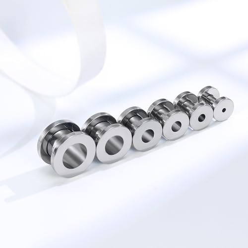 Astm F136 Titanium Ear Gauges Screw Fit Flesh Tunnels Plugs Gauges Earring Expander Stretcher Ear Tunnels For Ears 10G 8G 6G 4G 2G 0G 00G Plug Earrings Body Piercing Jewelry For Women Men - color: 4G Tunnels