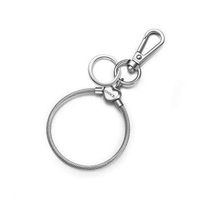 GNOCE Stainless Steel Snake Chain Charm Bracelet W/Safety Gift for Women - color: Round
