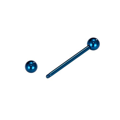 VCMART Nipple Rings Tongue Rings Stainless Steel 14G Straight Barbells Piercing Jewelry 12mm,14mm,16mm,18mm - color: 8 -silver & black