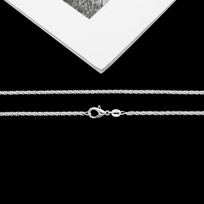 925 Sterling Silver Chain Necklace for Women 16-24 Inch Silver Jewelry Gift - size: 16 Inch, style: Diamond Chain