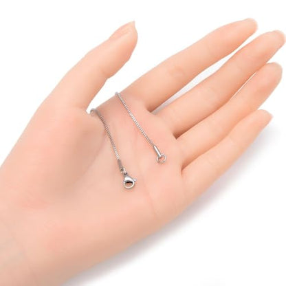 Adabele 304 Surgical Stainless Steel 1.2mm 2mm Venetian Box Chain Necklace 18 20 22 Inch Non Tarnish Waterproof Women Men Jewelry - size: 18 Inch - 5pcs, style: 1.2mm width