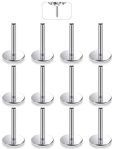F136 Titanium 20/18/16G Threaded/Threadless Flat Earring Back Converter Kit Nose Lip Rings Medusa Labret Flatback Posts Cartilage Helix Conch Tragus Stud Piercing Jewelry Bar for Women Men - color: Threadless, size: 20g, 7mm