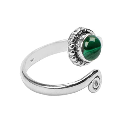 Gemstone Stone Toe Ring 925 Sterling Silver Feet Body Jewellery Handame Toe Ring Gemstone Adjustable Toering For Girls Women Gift Jewellery