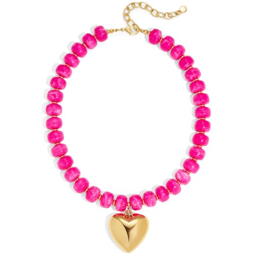 LILIE&WHITE Resin Chunky Beaded Necklace for Women Minimalistic Modern Statement Necklace Jewelry Accessories - color: XL23227L