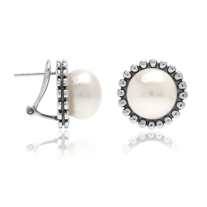 LeCalla 925 Sterling Silver Stud Earrings for Women | Pierced Omega Back Earring | Omega Earrings Jewelry Gift for Her, Wife | Daily Wear & Special Occasion Earring - color: Omega Back 04