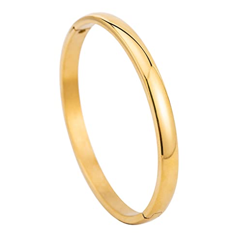 Women's Stainless Steel Bracelet Jewelry Crystal Bracelet with Cube Zircon Hinge Jewelry Oval Bangle Witness The Gift of Love